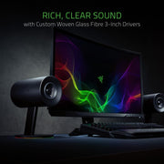 Audio & Video Accessories, Computer Accessories & Peripherals, Computer Speakers, Computers & Accessories, ElectronicsNommo Chroma: Custom Woven 3" Glass Fiber Drivers - Rear-Facing Bass Ports - Bass Knob W/Automatic Gain Control Chroma Enabled - Full Range 2.0 PC Gaming Speakers, Black - Premium  from Nobles Store - Just $222.19! Shop now at Nobles Store