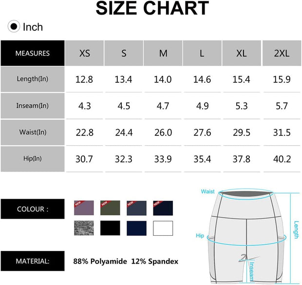 Active, Active Shorts, Clothing, Shoes & Jewelry, WomenHigh Waist Yoga Shorts for Women with 2 Side Pockets Tummy Control Running Home Workout Shorts - Premium  from Nobles Store - Just $50.74! Shop now at Nobles Store