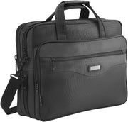 Laptop Bag 15.6 Inch, Mens Laptop Briefcase, Expandable Carry on Computer Case, Business Office Attache, Lightweight Water Resistant Shoulder Messenger Bag for Macbook Acer HP Dell, Black