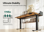 Furniture, Home & Kitchen, Home Office Desks, Home Office Furniture55" Electric Standing Desk with Shelves, 55 X 24 Inch Sit Stand Rising Desk with Monitor Stand - Premium  from Nobles Store - Just $369.21! Shop now at Nobles Store
