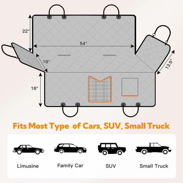 Car Travel Accessories, Carriers & Travel Products, Dogs, Pet Supplies, Seat CoversDog Car Seat Cover for Back Seat,Waterproof Hammock with Mesh Window, Anti-Scratch Nonslip Car Seat Protector for Dogs, 600D Heavy Duty Dog Seat Cover for Cars Trucks and Suvs - Premium  from Nobles Store - Just $32.46! Shop now at Nobles Store