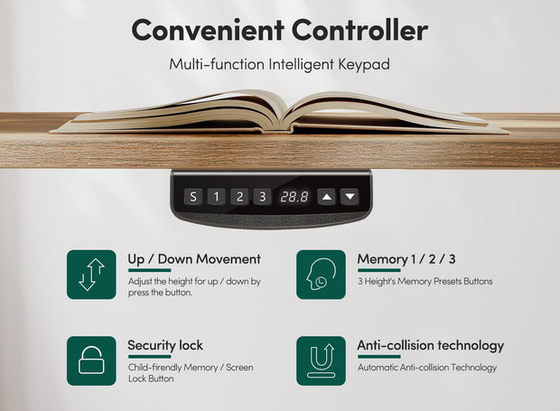 Furniture, Home & Kitchen, Home Office Desks, Home Office Furniture55 X 24 Inch Height Adjustable Electric Standing Desk with Double Drawer - Premium  from Nobles Store - Just $395.54! Shop now at Nobles Store