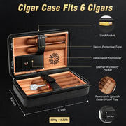 Home & Garden, Household Merchandises, Lighters & Smoking AccessoriesCigar Humidor, Cedar Wood Cigar Case with Cigar Lighter, V Cut Cigar Cutter,Cigar Holder 3 in 1 Travel Cigar Humidor Box - Premium  from Nobles Store - Just $65.79! Shop now at Nobles Store