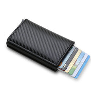 HomeCarbon Fiber Card Holder Wallets Men RFID Black Magic Trifold Leather Slim Mini Wallet Small Money Bag Male Purses Wallet Women - Premium  from Nobles Store - Just $27.09! Shop now at Nobles Store