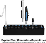 Computer Accessories & Peripherals, Computers & Accessories, Electronics, USB Hubs10-Port 60W USB 3.0 Hub with Individual Power Switches - Premium  from Nobles Store - Just $84.43! Shop now at Nobles Store