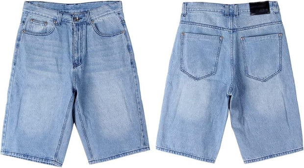 Clothing, Denim, Men, Shoes & Jewelry, ShortsBaggy Jean Shorts for Men Casual Loose Fit Hip Hop Skateboard Denim Shorts - Premium  from Nobles Store - Just $60.08! Shop now at Nobles Store