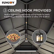 Gazebos, Outdoor Storage, Shade Structures, Storage & Organization12 Ft. X 20 Ft. Matte Black Cedar Framed Gazebo with Steel Hardtop - Premium  from Nobles Store - Just $3681.29! Shop now at Nobles Store