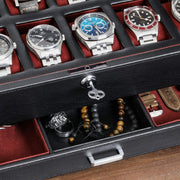 Cabinets & Cases, Clothing, Jewelry & Watch Accessories, Shoe, Shoes & Jewelry, Watch Accessories12 Slot Leather Watch Box with Valet Drawer - 12 Slot Luxury Watch Case Display Organizer - Premium  from Nobles Store - Just $179.93! Shop now at Nobles Store