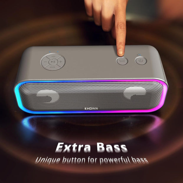 Electronics, Portable Audio & Video, Portable Bluetooth Speakers, Portable Speakers & DocksBluetooth Speaker, Soundbox Pro+ Wireless Bluetooth Speaker with 24W Impressive Sound, Booming Bass, IPX6 Waterproof, 15Hrs Playtime, Wireless Stereo Pairing, Mixed Colors Lights, 66 FT- Grey - Premium  from Nobles Store - Just $131.10! Shop now at Nobles Store