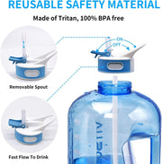 Sports & Outdoor Recreation Accessories, Sports & Outdoors, Sports Water Bottles128OZ/1 Gallon Water Bottle with Straw - Premium  from Nobles Store - Just $36.32! Shop now at Nobles Store