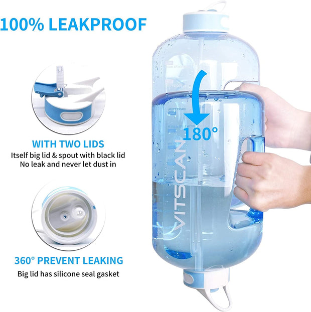 Sports & Outdoor Recreation Accessories, Sports & Outdoors, Sports Water Bottles128OZ/1 Gallon Water Bottle with Straw - Premium  from Nobles Store - Just $36.32! Shop now at Nobles Store