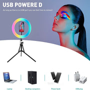 Decor, Home, Lighting & Light Fixtures, Novelty Lights, Ring Lights13" LED RGB Selfie Ring Light W/ Mini & Extendable Tripod Stand & Phone Holder - Premium  from Nobles Store - Just $50.64! Shop now at Nobles Store