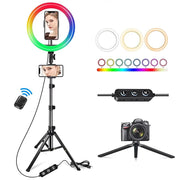 Decor, Home, Lighting & Light Fixtures, Novelty Lights, Ring Lights13" LED RGB Selfie Ring Light W/ Mini & Extendable Tripod Stand & Phone Holder - Premium  from Nobles Store - Just $50.64! Shop now at Nobles Store