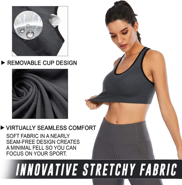 Bras, Clothing, Lingerie, Shoes & Jewelry, Sleep & Lounge, Sports Bras, WomenHigh Impact Sports Bras for Women High Support Adjustable Strappy Padded Sports Bra Workout Bras for Running - Premium  from Nobles Store - Just $47.77! Shop now at Nobles Store