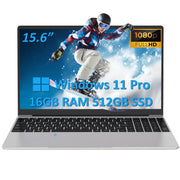 Computers, Electronics, Laptops, Laptops and Tablets, Laptops by Operating System, Windows 11 Laptops, Windows OS Laptops15.6" Laptop Intel Alder N95, 16GB RAM, 512GB SSD, Windows 11 Pro Work Computer, Fingerprint Reader, Backlit Keyboard, Silver - Premium  from Nobles Store - Just $375.47! Shop now at Nobles Store