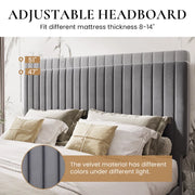 Dunphy Upholstered Platform Bed with Adjustable Headboard