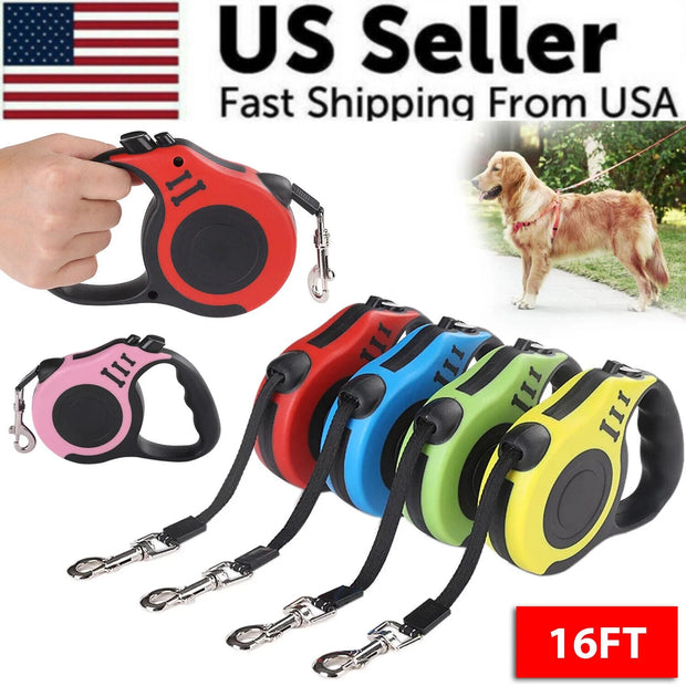 Dog Collars, Dogs, Harnesses & Leashes, Pets16.5FT Automatic Retractable Dog Leash Pet Collar Automatic Walking Lead Free US - Premium  from Nobles Store - Just $9.11! Shop now at Nobles Store