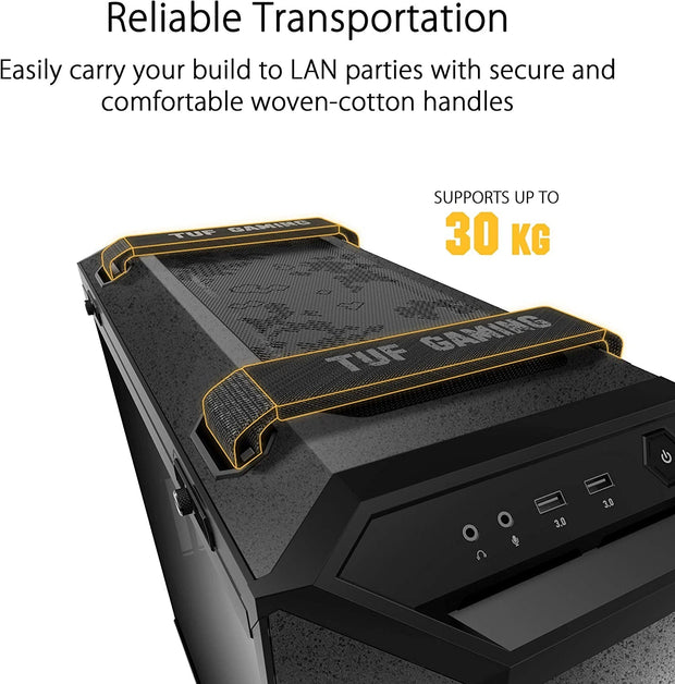 Computer Cases, Computer Components, Computers & Accessories, Electronics, External ComponentsTUF Gaming GT501 Mid-Tower Computer Case for up to EATX Motherboards with USB 3.0 Front Panel Cases GT501/GRY/WITH Handle - Premium  from Nobles Store - Just $213.65! Shop now at Nobles Store