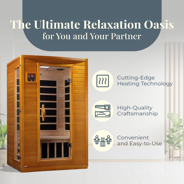 Infrared Saunas, Patio & Garden, SaunasAndora 2 Person 6 Heating Panel Infrared Indoor Wood Dry Sauna - Premium  from Nobles Store - Just $2840.03! Shop now at Nobles Store