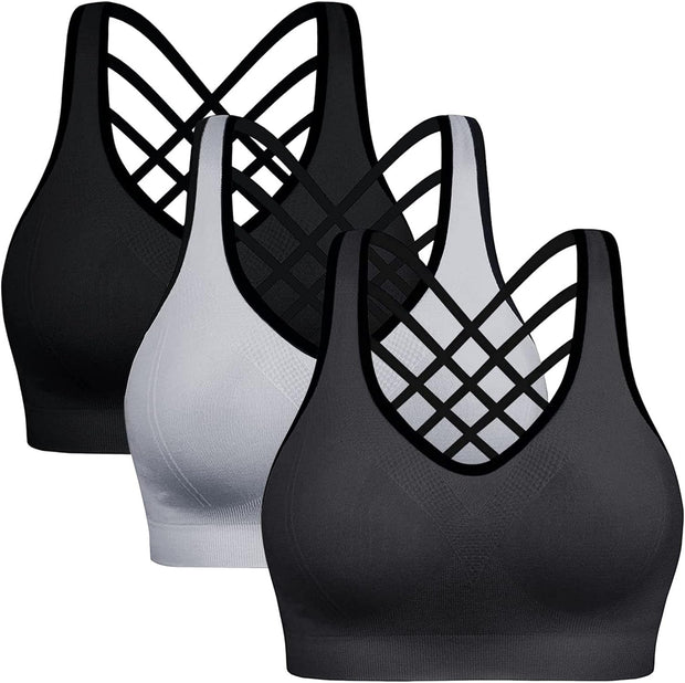 Bras, Clothing, Lingerie, Shoes & Jewelry, Sleep & Lounge, Sports Bras, WomenHigh Impact Sports Bras for Women High Support Adjustable Strappy Padded Sports Bra Workout Bras for Running - Premium  from Nobles Store - Just $47.77! Shop now at Nobles Store