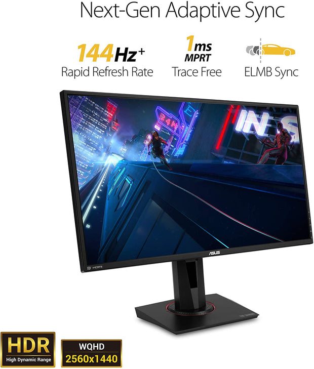 Computers & Accessories, Electronics, MonitorsTUF Gaming 27" 2K HDR Gaming Monitor (VG27AQ) - QHD (2560 X 1440), 165Hz (Supports 144Hz), 1Ms, Extreme Low Motion Blur, Speaker, G-SYNC Compatible, VESA Mountable, Displayport, HDMI ,Black - Premium  from Nobles Store - Just $391.65! Shop now at Nobles Store