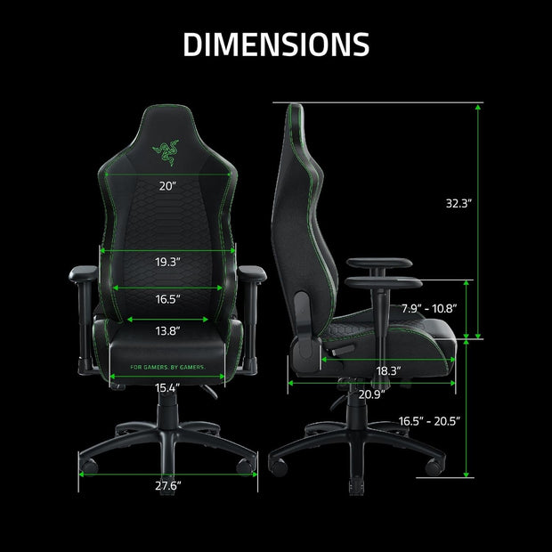 Furniture, Game & Recreation Room Furniture, Gaming Chairs, Home & Kitchen, Video Game ChairsIskur X Ergonomic Gaming Chair Black/Green - Leather Upholstered Adjustable Armrests High-Density Foam Cushions - Premium  from Nobles Store - Just $843.48! Shop now at Nobles Store