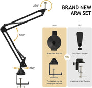 USB Condenser Microphone, 96Khz/24Bit Cardioid Computer Mic Kit for PC Recording, Gaming, Live Streaming, Voice Over, Youtube, Twitch, with Upgraded Boom Arm, ZY-UA2 (Gold)