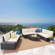 Outdoor Lounge Furniture, Outdoor Sectionals, Outdoors, Patio Furniture8-Piece Wicker Patio Sectional Seating Set with White Cushions - Premium  from Nobles Store - Just $1795.95! Shop now at Nobles Store