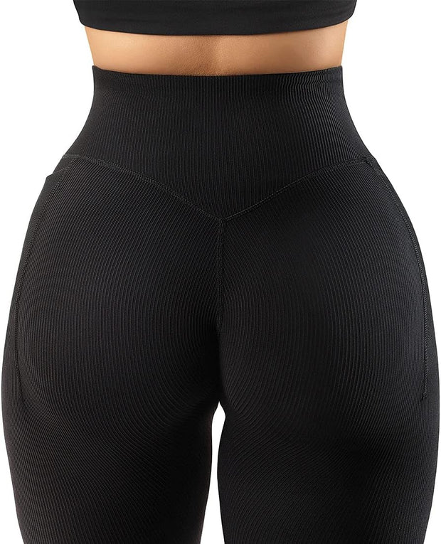 Active, Clothing, Leggings, Shoes & Jewelry, WomenWomen Ribbed Seamless Leggings High Waisted Workout Gym Yoga Pants - Premium  from Nobles Store - Just $57.72! Shop now at Nobles Store