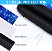 15 15.4 15.6 Inch Canvas Laptop Sleeve Bag Messenger Shoulder Briefcase -Blue Starry