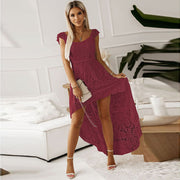 WomenSummer New High-grade Lace Stitching Short Evening Dress Women - Premium 0 from Nobles Store - Just $65.85! Shop now at Nobles Store