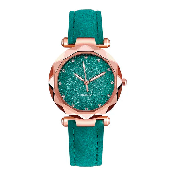Ladies Fashion Korean Rhinestone Rose Gold Quartz Watch Female Belt Watch Women'S Watches Fashion Clock Watch Women Watches #Vk