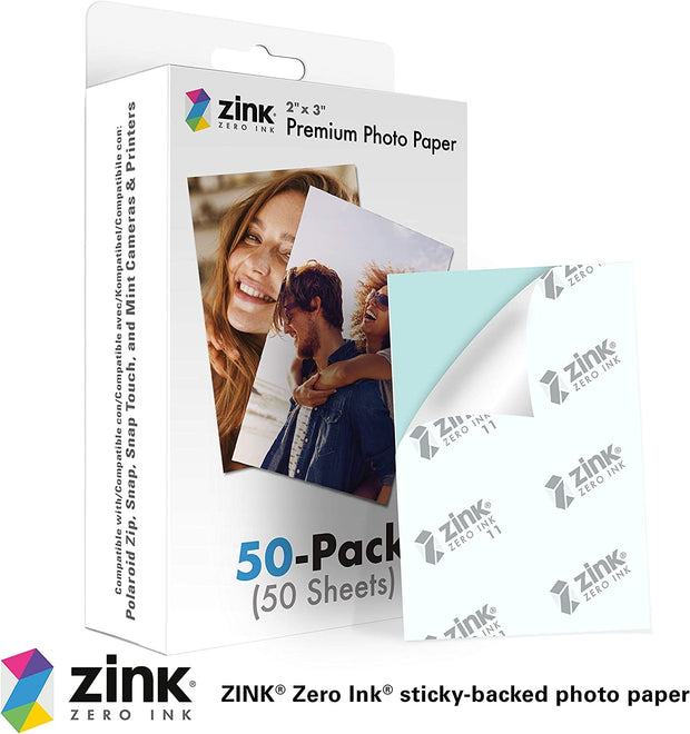 Copy & Printing Paper, Office & School Supplies, Office Products, Paper, Photo Paper2"X3" Premium Instant Photo Paper (50 Pack) Compatible with Polaroid Snap, Snap Touch, Zip and Mint Cameras and Printers, 50 Count (Pack of 1) - Premium  from Nobles Store - Just $42.54! Shop now at Nobles Store