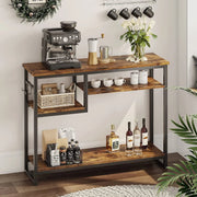 Console Tables, Furniture, Home, Living Room FurnitureNarrow Console Table Buffet Sideboard Side Desk Entryway Table with 4 Storage Shelves & 2 Hooks, Rustic - Premium  from Nobles Store - Just $96.89! Shop now at Nobles Store