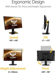 Computers & Accessories, Electronics, MonitorsTUF Gaming 27" 2K HDR Gaming Monitor (VG27AQ) - QHD (2560 X 1440), 165Hz (Supports 144Hz), 1Ms, Extreme Low Motion Blur, Speaker, G-SYNC Compatible, VESA Mountable, Displayport, HDMI ,Black - Premium  from Nobles Store - Just $391.65! Shop now at Nobles Store