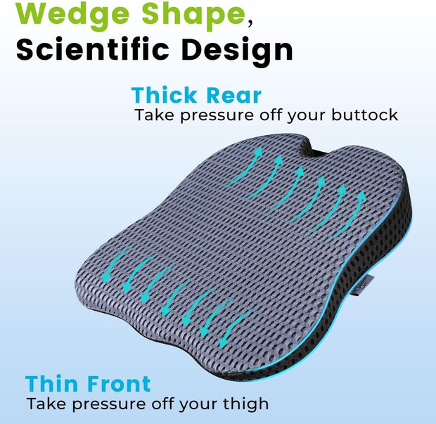 Automotive, Interior Accessories, Seat Covers & Accessories, Seat CushionsWedge Seat Cushion for Car Seat Driver/Passenger- Car Seat Cushions for Driving Improve Vision/Posture - Memory Foam Car Seat Cushion for Hip Pain (Mesh Cover,Gray) - Premium  from Nobles Store - Just $47.21! Shop now at Nobles Store