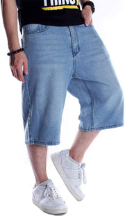 Clothing, Denim, Men, Shoes & Jewelry, ShortsBaggy Jean Shorts for Men Casual Loose Fit Hip Hop Skateboard Denim Shorts - Premium  from Nobles Store - Just $60.08! Shop now at Nobles Store