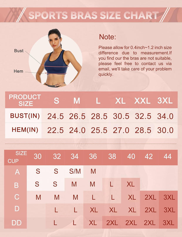 Bras, Clothing, Lingerie, Shoes & Jewelry, Sleep & Lounge, Sports Bras, WomenHigh Impact Sports Bras for Women High Support Adjustable Strappy Padded Sports Bra Workout Bras for Running - Premium  from Nobles Store - Just $47.77! Shop now at Nobles Store