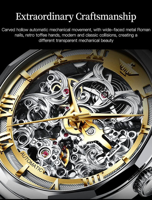 Clothing, Men, Shoes & Jewelry, Watches, Wrist WatchesOUPINKE Men'S Skeleton Mechanical Watches Luxury Dress Automatic Self Winding Sapphire Crystal Waterproof Tungsten Steel Band Wrist Watches - Premium  from Nobles Store - Just $456.31! Shop now at Nobles Store