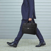 Laptop Bag 15.6 Inch, Mens Laptop Briefcase, Expandable Carry on Computer Case, Business Office Attache, Lightweight Water Resistant Shoulder Messenger Bag for Macbook Acer HP Dell, Black