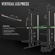 Exercise & Fitness, Home Gyms, Sports & Outdoors, Strength TrainingSmith Machine, All-In-One Power Rack Cage with Adjustable Cable Crossover, Vertical Leg Press and Smith Bar with 1500 Lbs Capacity Barbell Combo - Premium  from Nobles Store - Just $1954.94! Shop now at Nobles Store