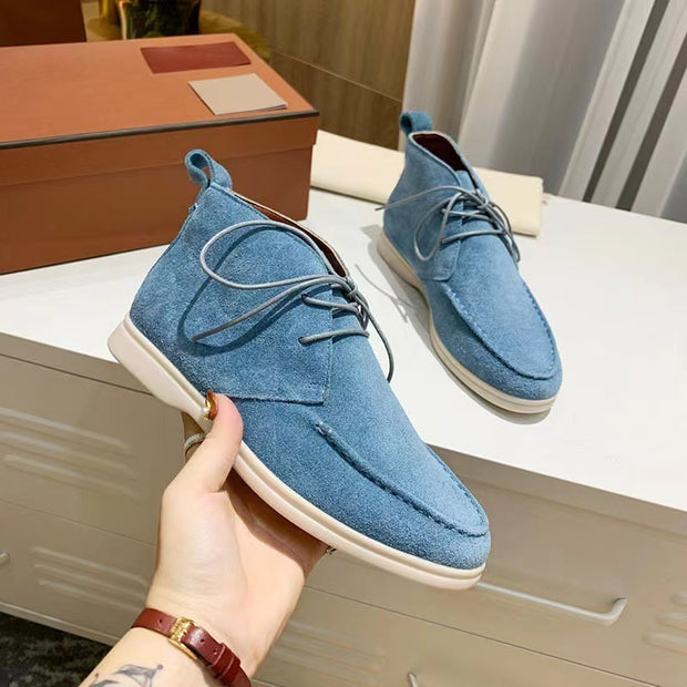 nullMen's Mid-top Flat Pumps Ankle Boots Lace-up - Premium 0 from null - Just $54.19! Shop now at Nobles Store