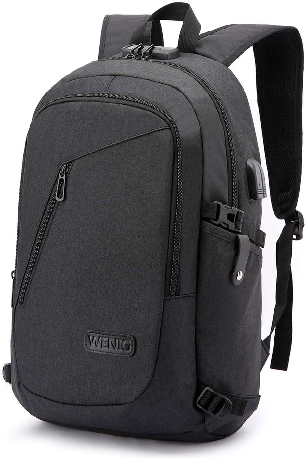 Backpacks, Bags, Cases & Sleeves, Computers & Accessories, Electronics, Laptop AccessoriesAnti-Theft Travel Laptop Backpack with USB Charging Port Lock,Water Resistant Slim Work Computer Bag for Men College Bookbags Fits 15.6 Inch Laptop - Premium  from Nobles Store - Just $45.65! Shop now at Nobles Store