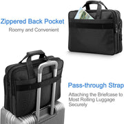 Laptop Bag 15.6 Inch, Mens Laptop Briefcase, Expandable Carry on Computer Case, Business Office Attache, Lightweight Water Resistant Shoulder Messenger Bag for Macbook Acer HP Dell, Black