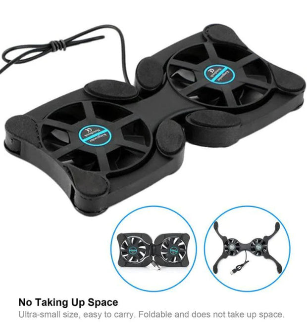 Computer accessories, Electronics & GadgetsDual USB Cooling Fan Pad Foldable Slim Fans Cooler Stand for Laptop PC Notebook - Premium  from Nobles Store - Just $28.67! Shop now at Nobles Store