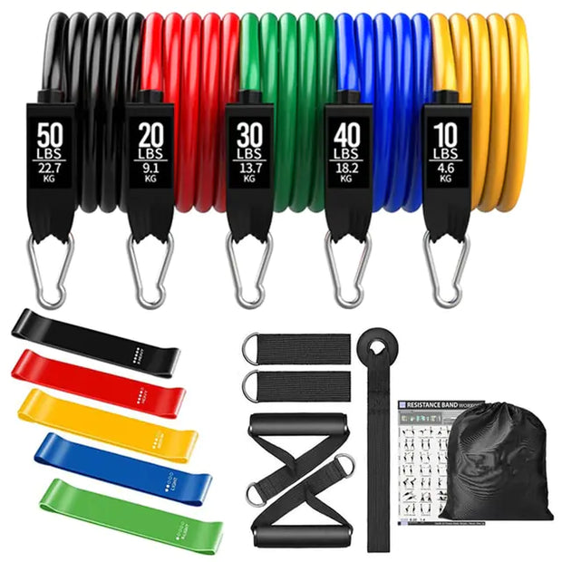 accessory, exercise, fitness, gym, indoor, outdoorFitness Exercises Resistance Bands Set - Premium  from Nobles Store - Just $59.97! Shop now at Nobles Store
