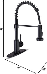 Kitchen & Bath Fixtures, Laundry & Utility Faucets, Laundry & Utility Fixtures, Tools & Home ImprovementKitchen Faucets with Pull down Sprayer Commercial Industrial Stainless Steel Single Handle Single Hole Spring Farmhouse RV Sink Faucet, Matte Black Kitchen Faucet for Laundry Utility Room Sink - Premium  from Nobles Store - Just $77.24! Shop now at Nobles Store