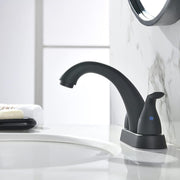 Bathroom Fixtures, Bathroom Sink Faucets & Parts, Kitchen & Bath Fixtures, Tools & Home Improvement, Touch On Faucets4 Inch 2 or 3 Holes 2 Handles Centerset Matte Black Lead-Free Bathroom Sink Faucet, Bathroom Faucet with Copper Pop up Drain and Water Supply Lines, BF008-5-MB - Premium  from Nobles Store - Just $77.31! Shop now at Nobles Store