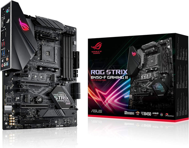 Computer Components, Computers & Accessories, Electronics, Internal Components, MotherboardsROG Strix B450-F Gaming II AMD AM4 (Ryzen 5000, 3Rd Gen Ryzen ATX Gaming Motherboard (8+4 Power Stages, HDMI 2.0B/Dp,2 X Pcie 3.0 X16, USB 3.2 Gen 2 Type-C, BIOS Flashback, 256Mb BIOS Flash ROM - Premium  from Nobles Store - Just $470.32! Shop now at Nobles Store