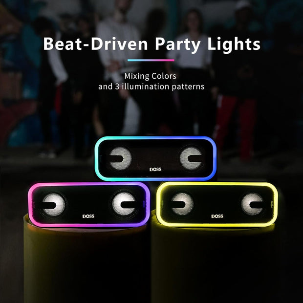 Electronics, Portable Audio & Video, Portable Bluetooth Speakers, Portable Speakers & DocksBluetooth Speaker, Soundbox Pro+ Wireless Bluetooth Speaker with 24W Impressive Sound, Booming Bass, IPX6 Waterproof, 15Hrs Playtime, Wireless Stereo Pairing, Mixed Colors Lights, 66 FT- Grey - Premium  from Nobles Store - Just $131.10! Shop now at Nobles Store